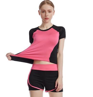 China Breathable Running Seamless Bra Workout Clothes Wholesale Women's Gym Fitness Leggings Sets Sports Yoga Pants+Vest Suit+ Sports T-Shirt for sale