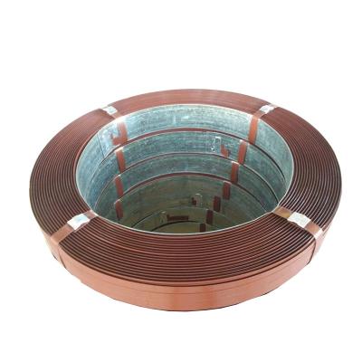 China Machine Packing Custom Hot Dipped Steel Strapping Paint Brown Steel Strapping for sale