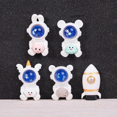 China 200Pcs/bag Europe Cartoon Astronaut Galaxy Guardian Flat Back Resin DIY Charms Planar Hairpin Opens Materials Scrapbook Arts Patch for sale