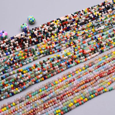 China Bracelets Necklace Pendant Boho 2x3mm 175pcs/strand Faceted Crystal Glass Beads Glass Beads For Jewelry Making Loose Spacer Glass Seed Beads for sale