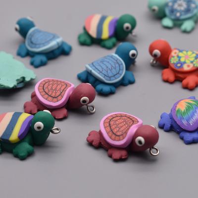 China Polymer Pendant 22x28mm Handmade TRENDY Clay Sea Animal Charm Sea Turtle Pendant for Jewelry Making DIY Art Decor Necklace Accessories for sale