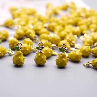 China Other 3D Fruit Pineapple Charms Pendants For Earring Necklace Jewelry Making Findings for sale