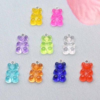 China 1000pcs/bag Cute 10*21mm 9 Colors Candy Bear Pendant Charms Resin For Bracelets Necklace Earring Key Chain DIY Handmade Jewelry for sale