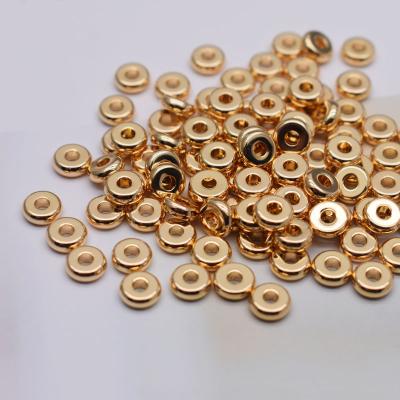 China Jewelry Making Jewelry Accessories Gold Spacers Beads Accessories For Bracelets Loose Copper Spacer Beads For Jewelry Making Color Pad for sale