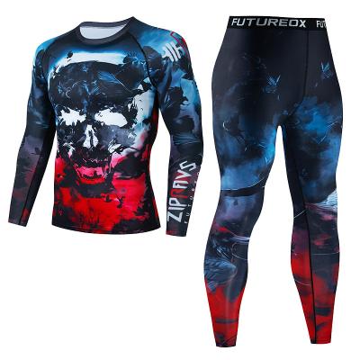 China Breathable Wicked Ski Underwear Set Men's Winter Thermal Underwear Tights Suit Compressed Thermal Fitness Workout Clothes for sale