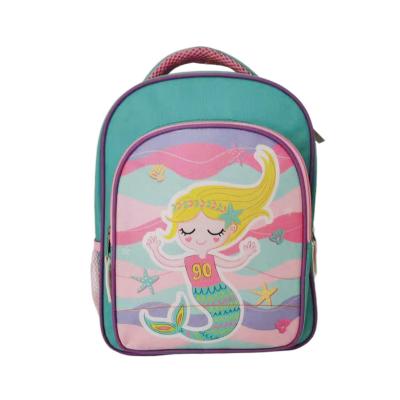 China Durable Cute Cartoon Mermaid Printed School Backpack For Kids Toddler School Bookbags For Kindergarten Girls for sale