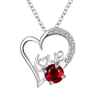 China Environmental Friendly Good Price Jewelry Necklace Silver Plated Heart 925 Pendant Necklace for sale