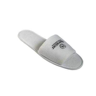 China Professional Manufacturer White Hotel Slippers Custom Hotel Slippers Polyester Slippers Breathable for sale