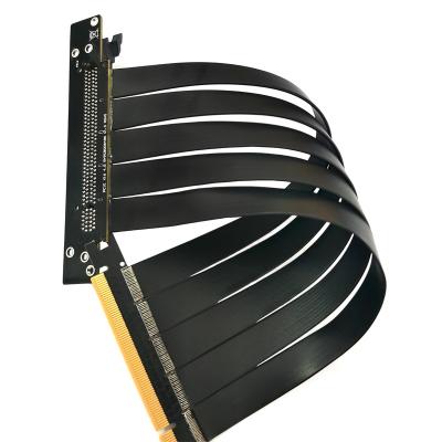 China PCIE PCI-E 16X Graphics Card Extension Factory Price Riser to 16X GPU Supplement Riser Cable for sale