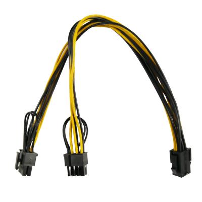 China Custom COMPUTER Sata Power Extension Cable 3.0 6 Pin To Dual 8 Pin Connector Sata Male To Molex IDE for sale