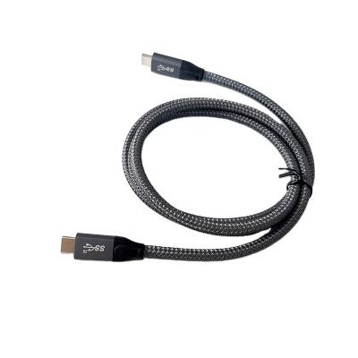 China Hot Seller Mobile Phone USB 3.2 Fast Charging Cable 5A Male To Male Type C Cable 20Gbps 100W USB C To USB C Cable With E-Marker Chip for sale