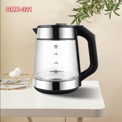 China 360 degree rotation base keep hot function adjustable temperature digital glass electric kettle with GMC-321 tea filter homewings brand for sale