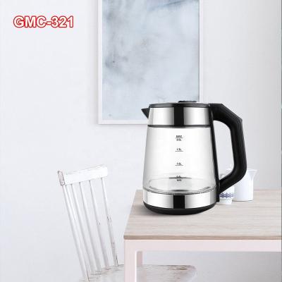 China 360 degree rotation base keep hot function adjustable temperature digital glass electric kettle with GMC-321 tea filter homewings brand for sale