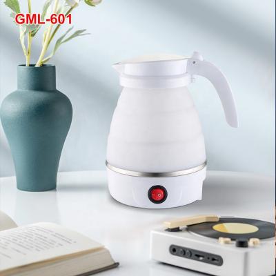 China 360 Degree Travel Mini 0.6L 220v 600w Collapsible Collapsible Silicone Kettle Low Rotation Jug Portable Electric Kettle Small Small for sale