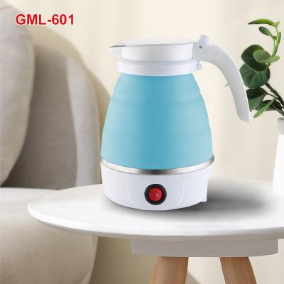 China 360 Degree Travel Mini 0.6L 220v 600w Collapsible Collapsible Silicone Kettle Low Rotation Jug Portable Electric Kettle Small Small for sale