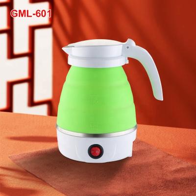 China 360 Degree Travel Mini 0.6L 220v 600w Collapsible Collapsible Silicone Kettle Low Rotation Jug Portable Electric Kettle Small Small for sale