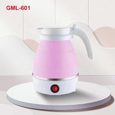 China 360 Degree Travel Mini 0.6L 220v 600w Collapsible Collapsible Silicone Kettle Low Rotation Jug Portable Electric Kettle Small Small for sale