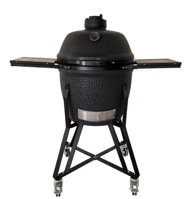 China Smooth Glaze 18'' Kamado Grill Ceramic Kamado BBQ Power Saving Adjustable for sale