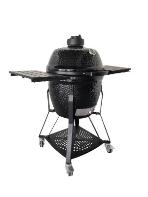 China 20 Inch Ceramic Charcoal Grill Lightweight Charcoal Kamado Grill Powder Coated for sale