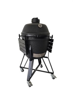 China Matt Grey Kamado Grill Smooth Finish Food Grade With Temperature Gauge for sale