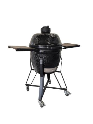 China Vochtbestendige 22 Kamado Keramische grill Temperatuurverstelbare bamboe-sleeves Te koop