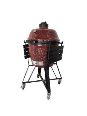 China Grelha de ovos de cerâmica vermelho brilhante Kamado à venda