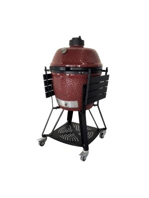 China Prevenção de ferrugem Grill de churrasco de cerâmica compacto portátil BBQ de cerâmica vermelha à venda