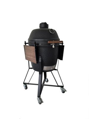 China Flexible 22 Kamado Ceramic Grill Easy Cleanup And Powder Coating for sale