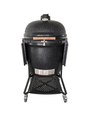 China Bamboo Shleves Ceramic Charcoal Grills Kamado Style Grill Folding Antirust for sale