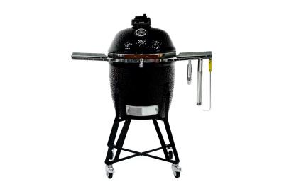 China Fuel Efficiency Kamado BBQ 25 Inch Black Kamado Grill Precise Control Of Temperature for sale