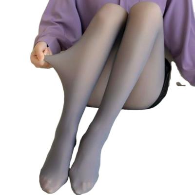 China Striped 220g 300g Women Realistic Bottoming Pants Bare Leg Artifact Winter Plush Arbitrary Double layer Flesh Color Pantyhose for sale