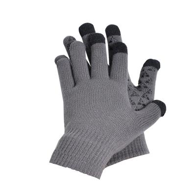 China COMMON Winter men and women's warm and plush gloves, knitted wool anti slip touch screen gloves, outdoor cycling gloves for sale