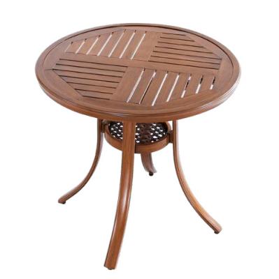 China New product new product aluminum patio furniture metal round garden balcony table outdoor aluminum patio table for sale