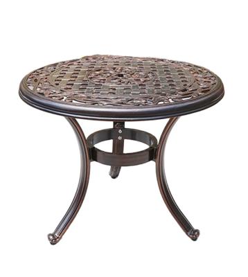 China Modern high quality outdoor coffee table round coffee table garden balcony furniture die casting aluminum table for sale