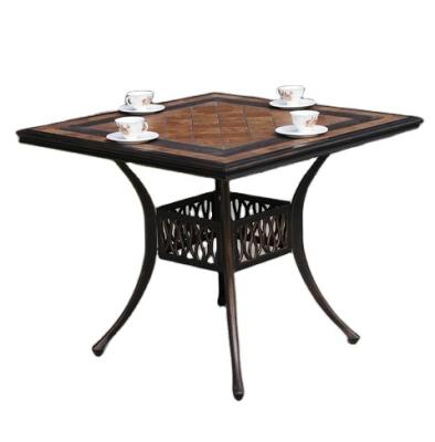 China Traditional OUTDOOR ALUMINUM CERAMIC TOP DINING TABLE for sale