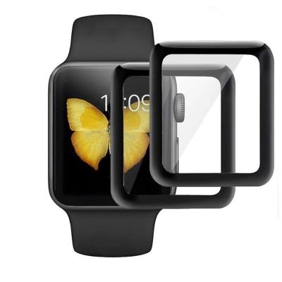 China Smart Watch 3D Curved Watch Screen Protector Cover For Apple Watch 44mm 42mm 40mm 38mm iwatch Screen Protector Around Edge Full Glue WP02 for sale