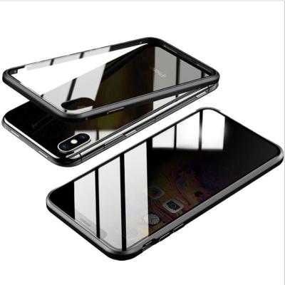 China 2 Magnetic Phone Cases Front+Back Sides Casecase 360 ​​Anti-peep Magnetic Privacy Magnetic Phone Case For iPhone SE 2 6 7 8 Plus Max X XS XR XS Pro Max Magnetic MPC10C 11 for sale