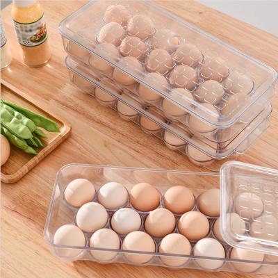 China Amazon Hot Sale 18 Cell Stackable Container Storage Bin Viable Plastic Egg Container For Fridge for sale