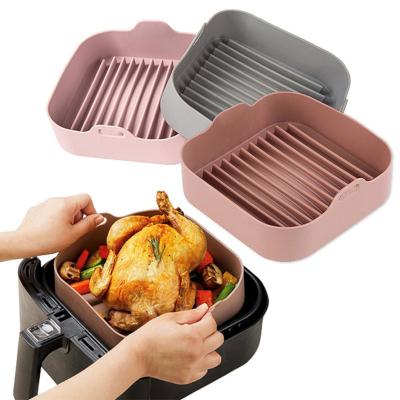 China Viable Air Fryer Accessories Baking Tools Silicone Pot Reusable Silicone Pot Grill Pot Pan Kitchen Baking Cake Baking Tool for sale