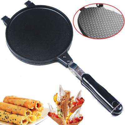 China Sustainable Diameter 17cm Waffle Molds Aluminum Alloy Non Stick Baking Waffle Maker Kitchen Bakeware Egg Roll Molds Waffle Maker Mold Tool for sale