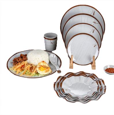 China Sustainable Kitchen Dessert Customized Plate Dinnerware Melamine Dish for sale