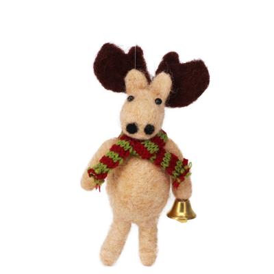 China Handmade New Design Yarn Yarn Wool Moose Christmas Ornaments for sale