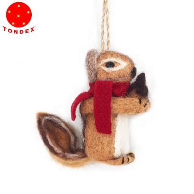 China Christamas Home Decoration 2020 New Christmas Woolen Animal Home Decorations for sale