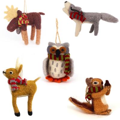 China Christamas Decoration 2020 New Christmas Decoration Forest Animals Felt for sale