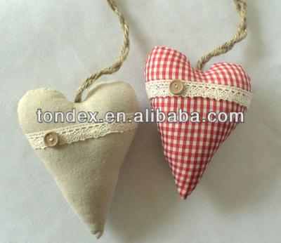 China Christmas tree ornament (handwork fabric heart decoration) DEX3018ABC DEX3018ABC for sale