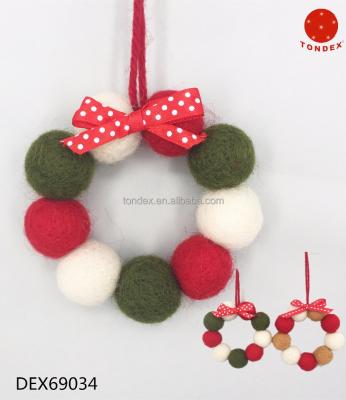 China New Wool Yarn Eco - Friendly Custom Design Christmas Tree Decoration - Garland for sale