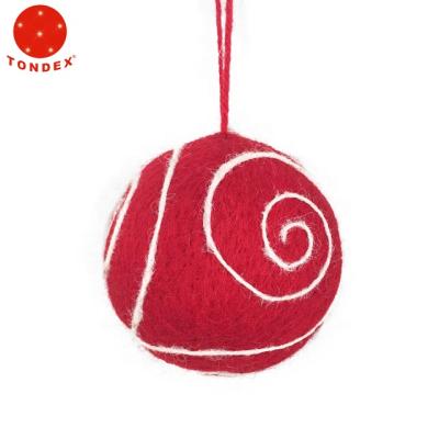 China Pure Wool Yarn Christmas Yarn Ball For Hanging Christmas Tree Ornaments for sale