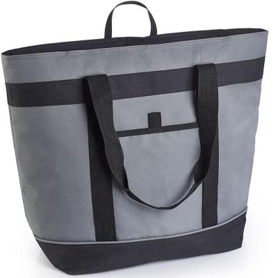 China Polyester Premium Quality Soft Cooler Insulated Grocery Food Delivery Tote Cooler Bag for sale