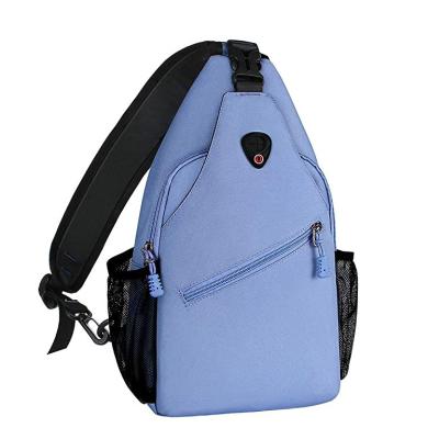 China High Quality Blue Messenger Backpack Large Capacity Waterproof Crossbody Rucksack Increasing Rucksack for sale