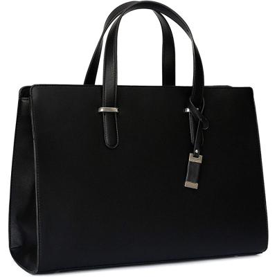 China High Quality PU Shoulder Bag Leather Large Business Computer Laptop Bag For Women for sale